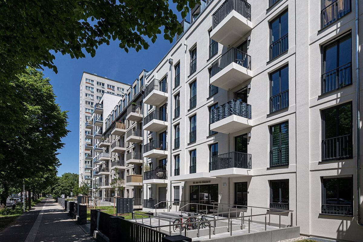 Schönes 1-Raum-Apartment mit Balkon/Einbauküche im Neubau am Bayerischen Bahnhof